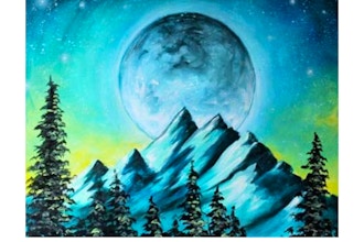 Paint Nite: Cold Moonlit Mountain